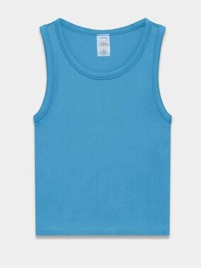 Aritzia Sunday Best Rib Seamless Crew Tank Sky Blue